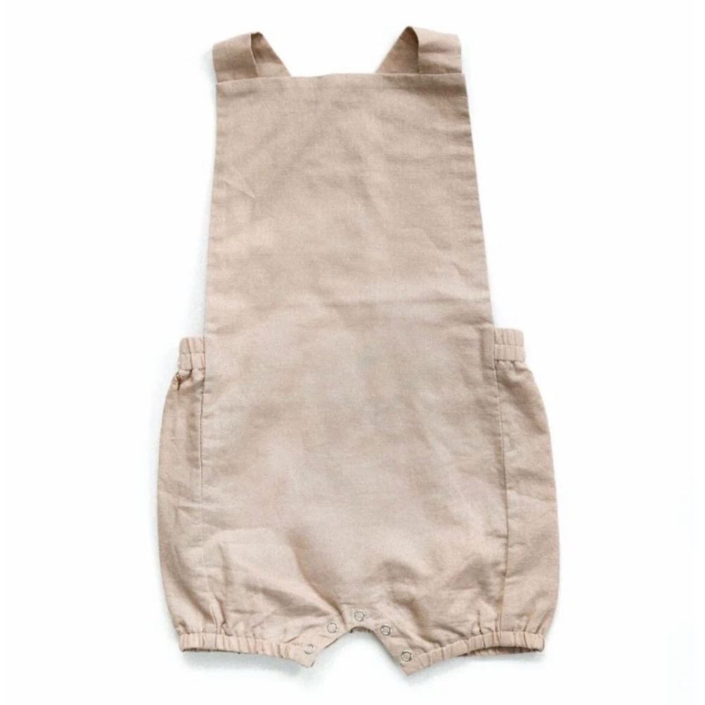 NWT Beba Bean Vintage Linen Romper, 6-12